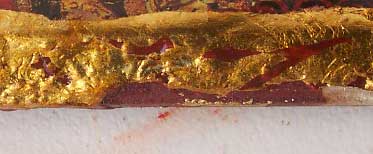 gold leaf on gesso